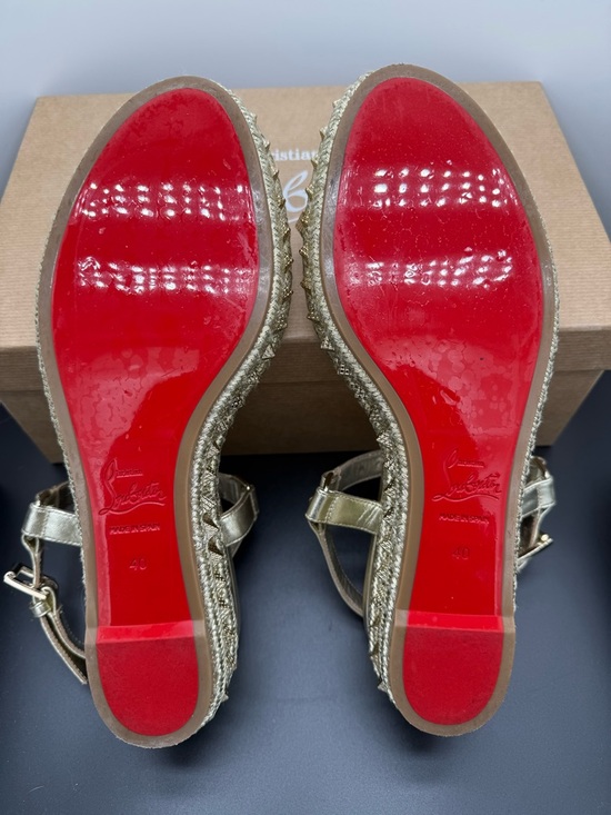 Christian Louboutin Pyraclou Platine Stud Platform Sandals - Picture 7 of 12